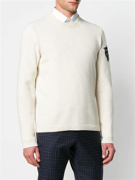buy gucci white crewneck sweater